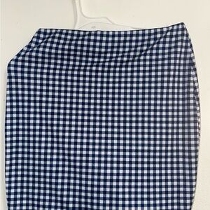 Navy Checkered Women's Skirt